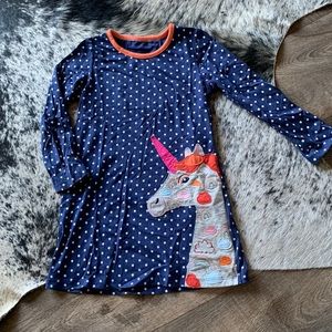 Super cute polka dot dress with unicorn